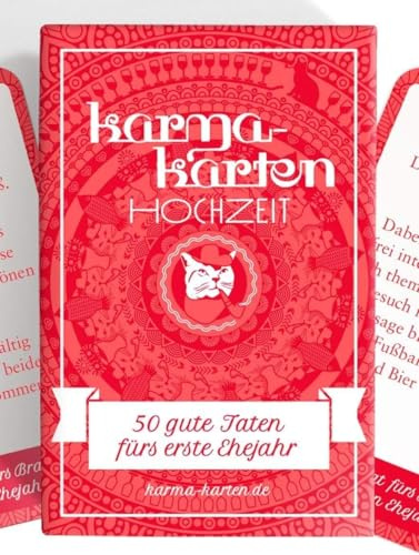 Chaoskarten Karmakarten Hochzeit – 50 gute Taten fürs erste Ehejahr–Hochzeitsgutscheine Hochzeitsspiel