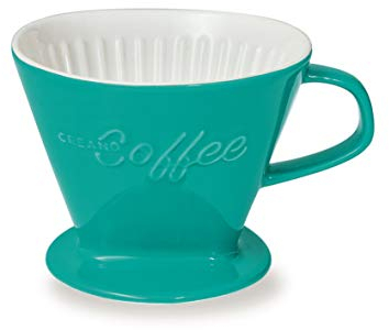 Filtro de Café de Porcelana, Tamaño de Filtro 4 (Jade Verde) | Disponible en 6 Colores
