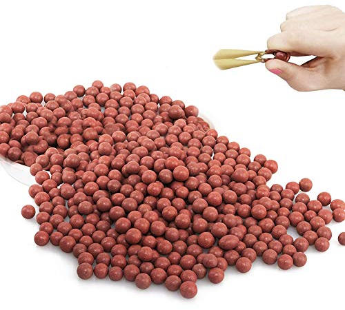 8 mm Schlamm Schleuderbälle, 100/200 / 300 Stück Jagd Schleudermunition Biologisch Abbaubare Harte Tonkugel für die Jagd im Freien Schießen Zielübungen Katapult Schleuderzubehör (300 Stück)