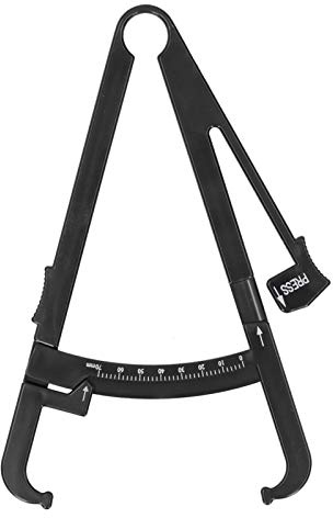 Körperfett Messschieber, Körperfett Tester Messschieber, Körperfettmessschieber aus schwarzem Kunststoff Unisex Skinfold Caliper Körperfettmessgerät(#1)
