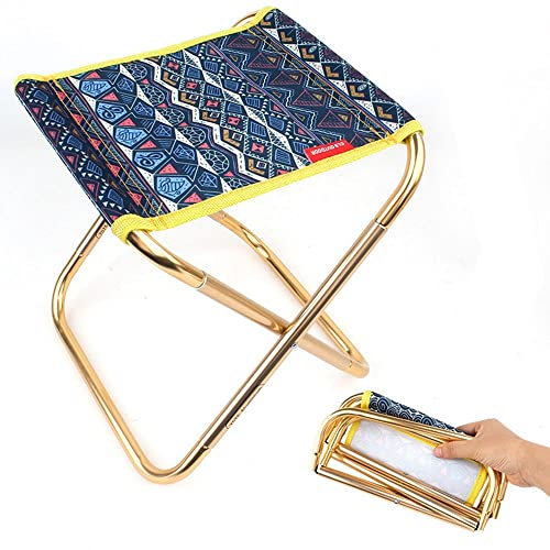 LUMoony Campinghocker Outdoor Hocker Outdoor Hocker Klappbar Kleiner tragbarer Klapphocker Camping-Klapphocker aus Aluminium Mini Outdoor Camping Klappstühle für Rucksackreisen, Wandern, Camping
