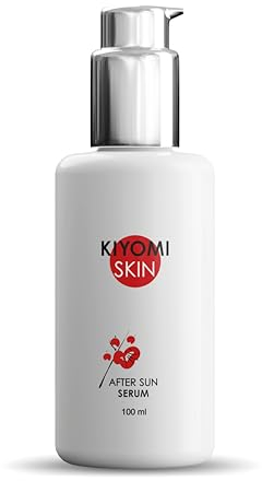 KIYOMI SKIN Beruhigendes und kühlendes After Sun Serum - 100ml, dermatest sehr gut - vegan, mit 5-ALA, Panthenol und Fruchtextrakten Apres Sun Gel Aftersun Pflege für Gesicht & Körper