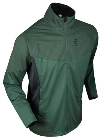 B DÆHLIE Daehlie Herren Skijacke Langlaufjacke Funktionsjacke Softshelljacke Jacket Rigid, Farbe:Grün, Artikel:-53750 Dark Forest, Größe:XL