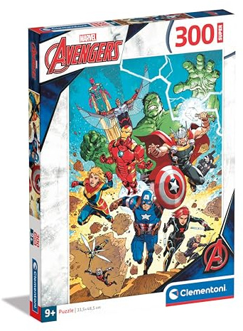 Clementoni Supercolor Avengers Kinder Puzzle 300 Teile - Avengers Puzzle 48,5 x 33,5 cm für Kinder ab 9 Jahre - Geschicklichkeitsspiel von Clementoni 21728