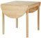 HOMCOM Table de Salle à Manger Pliante pour 4-6 Personnes en Bois Massif 2 abattants - Table Ovale Extensible - Peu encombrante, pour Petit Espace, 140L x 70l x 75H cm