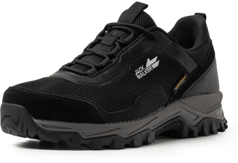 Jack Walker JW2007 Men's Hydroguard Waterproof Round Toe Trainers | Genuine Suede Leather, Memory Foam Insoles, CXT Sole, Reinforced Stitching, Lightweight Build, Breathable Trail-Ready Support
