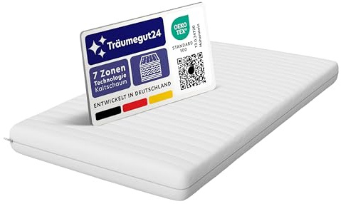 Träumegut24 - AquaFlex 7-Zonen Matratze | H3&H4 | Ergonomische Kaltschaummatratze | (120x200cm, H3&H4, 18cm)