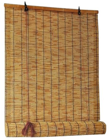 Tende a rullo for esterni, tende da sole in bambù for esterni, schermo for la privacy del patio, schermo for la privacy in bambù, parasole/isolamento termico, tende decorative retrò(120 x 225 cm ( 47