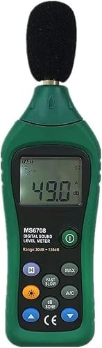 IUBGFTO Fonometro Digitale con Scala Automatica, misuratore di Rumore Decibel Tester con interfaccia e Software, da 30 Db a 130 Db