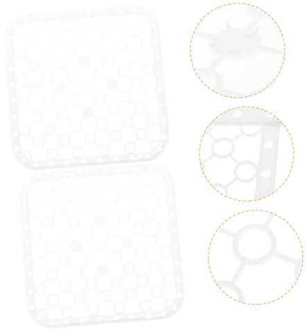Warmhm 2pcs Kitchen Sink Mats Non-Slip Plastic Sink Protectors Multifunctional Drainage Heat-Resistant Mats for