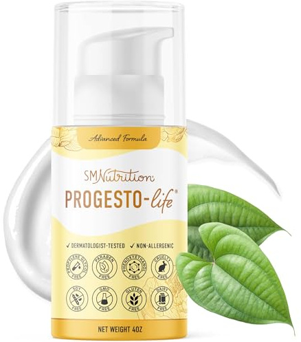 SMNutrition Advanced Progesto-Life Balancing Skin Cream for Women 4oz | Cosmetic Skin Cream | Dermatologist-Tested, Hypoallergenic & Cruelty-Free | 96 Applications
