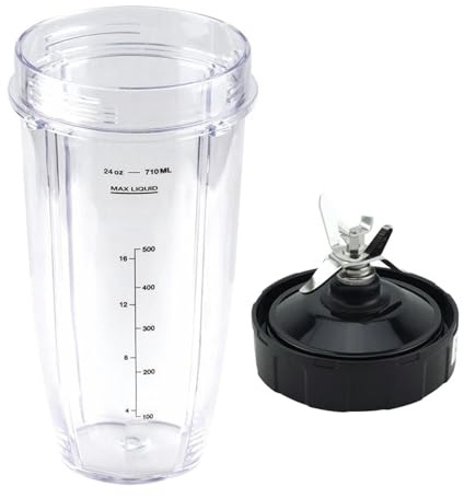 Pièces De Mixeur Compatibles Avec Ninja, Gobelet De 68 Cl, Lame D'extraction À 7 Ailettes, Compatible Avec Nutri, Auto IQ BN801 SS101 BL480-30 BL641, Anti-fuite