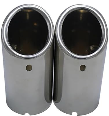 Endschalldämpfer Auspuffendrohr Doppel Für VW Für Golf 6 7 Mk7 Für Jetta Mk6 1.4T 1.6L 70mm Edelstahl Endrohr Auspuffschalldämpfer(2pcs Silver)
