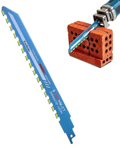 Sågblad Tigersåg Sten 240mm Hårdmetall Karbid Murverk Betong Tegel Cement Universalfäste Tillbehör 1 Styck