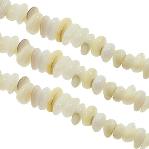 Perlin Perlmuttperlen Muschelperlen Perlmutt Perlen Chipsform für Kette Armband Weiß 10mm 40 Stück Schmuck P140