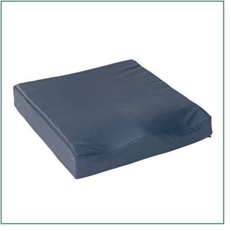 Ortones – Viscoelastisches Antidekubitus Kissen 42x42x8 cm – Dichte 80 kg/m³ – Postural mit Beckenaussparung 7 cm – Belastbar bis 110 kg – Für Rollstuhl, Büro oder Fahrzeug – Wasserabweisender Bezug