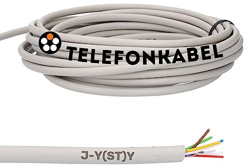 Lapp 10 Meter 1591307 Telefonkabel 10x2x0,6 mm J-Y(ST) Y Telefonleitung geschirmt I Fernmeldeleitung I Klingelleitung I Klingeldraht I Alarmkabel