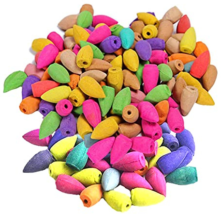 Cônes d'encens 180 pcs Encens Cone Bullet Encens Mixtes Cônes d'encens à Reflux Jasmin Lavande Bois de Santal osmanthus Rose pour Brûleur D'encens pour la Maison,Restaurant,Toilet (180 Pièces)