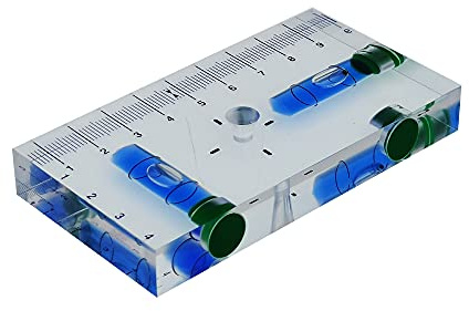 XMLEI Transparenter Quader, hohe Präzision, T-Wasserwaage, integrierte kleine magnetische Wasserwaage (95 x 51 x 13 mm).