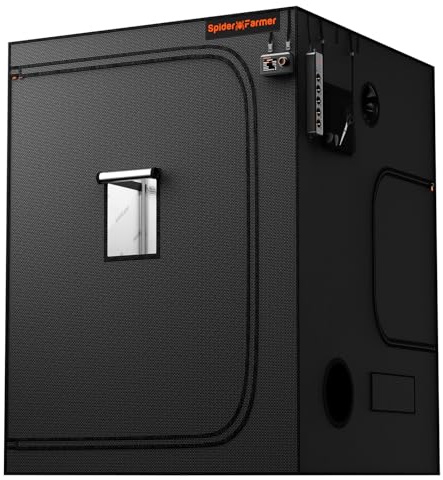 Spider Farmer Growbox 150x150x200cm, Tienda de Cultivo para Interior, Resistente a la luz y al Agua, para Cultivo en casa, para Cultivo de Plantas, Invernadero, Tienda de Cultivo de Interior