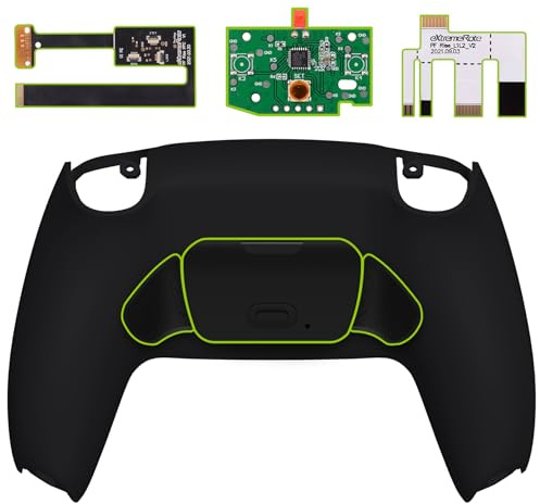 eXtremeRate Programable Rise 2.0 Remap Kit for ps5 Controller BDM-010 & BDM-020, Upgrade Board & Redesigned Bottom Shell & Back Button Attachment for ps5 Controller - Black