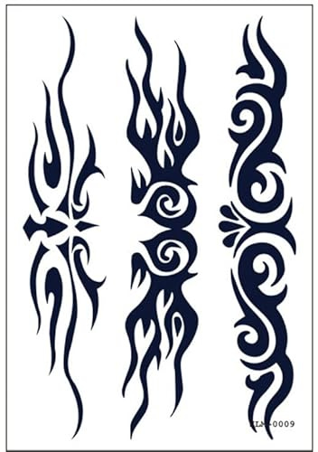 Tatouage tribal Tatouage Bois de Cul Tatouage Semi Permanent Tatouage Longue Durée Imperméable Faux Tatouage XLM (09)
