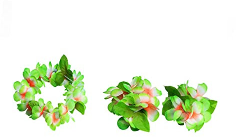 Toyvian 4stücke Hawaiianische Blumenkranz Stirnband Set Mit Blumenketten Halskette Und Armbändern Aus Seidenblumen Für Luau-Partys Und Besondere Anlässe