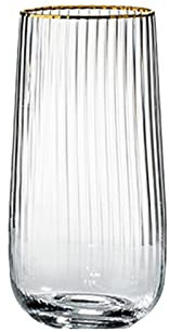 Vasos de Agua/Vasos Tazas de cristal Cristal Gold Rim Vidrio Taza de bebida Taza Whiskye Taza Copas de vino Té grande Taza de café Home Cafe Bar Webware Vasos de Cristal (Size : 500ml)