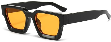YAMEIZE Rectangle Square Sunglasses for Women-with UV400 Protection Trendy Square Frame 90s Sunglasses
