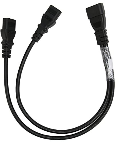 Adapter Cable,C14 To 5 15R C13 Cord Y Splitter Power Plug Cord,Single Male C14 To Dual 5 15R C13 Female Splitter Adapter Cable Cord Splitter Power Cable for PC Monitor Printer
