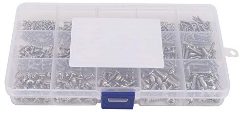 Marhynchus Edelstahlschraubenset 500pcs M2 M3 M4 Kit -Sortiment Zur Reparatur von Möbeln