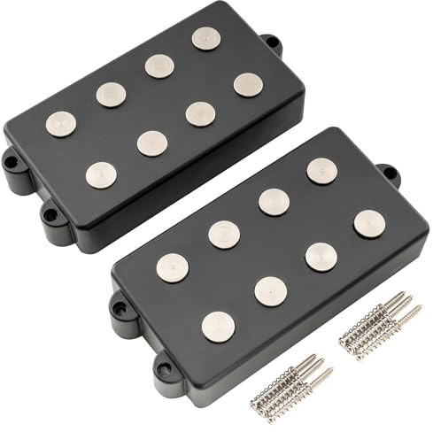 Artec MMC4 Keramik Soapbar Bass Tonabnehmer Hals Steg Set 12,6K Schwarz | für 4-Saiter MusicMan Style Bass