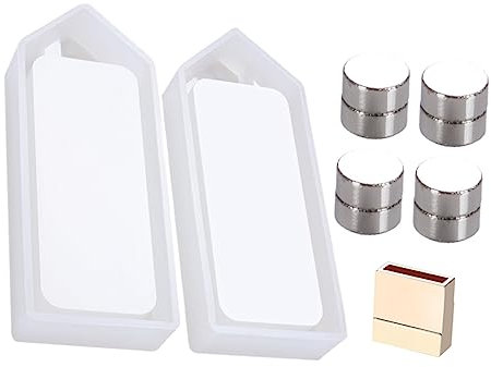 1 Satz Spardose Silikonform Tuile-formen Aus Silikon Kerzenform Aus Silikon Geldbank Schimmel Silikonformen Für Seife Schmuck-organizer Student Kristall-epoxy Weiß Zubehör Magnet