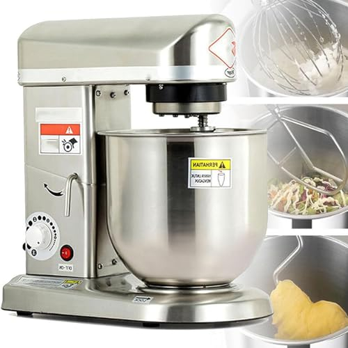 MéLangeur De Cuisine éLectrique | Batteur Sur Socle Commercial D'Une Capacité De 5 L/7 L/10 L,Pour Cuisson Dans Pizzerias Et Les PâTisseries.Comprend 3 RéGlages Vitesse,10L
