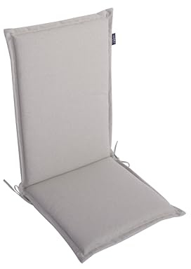 LILENO HOME MALT Set di cuscini per sedie da giardino da 1 pezzo con schienale alto in crema - Comode poltrone come cuscini per sedie per mobili da giardino - Cuscino per sedie da giardino e sedie