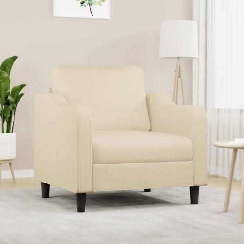 Xichuzi Sessel Creme 60 cm Stoff, Fernsehsessel, Kinosessel, Lesesessel, Tv Sessel, Ohrensessel, Armsessel, Seselstuhl Wohnzimmer - 359345