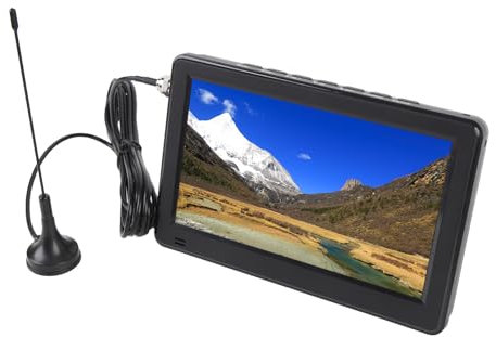 Sxhlseller tv Digital TV de 6 Pulgadas, Televisión Portátil para Automóviles con Batería Recargable de 1500 mAh y Control Remoto