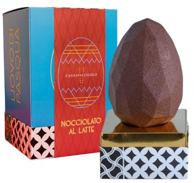 Uovo Pasqua Nocciolato al Latte 400g | Chef Cannavacciuolo | Cioccolato Latte | Nocciolato | Artigianale | Sorpresa Dragée