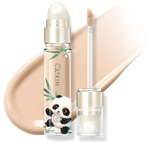 CATKIN Flawless Liquid Concealer für Augenringe und Hautunreinheiten, 5.4ml | Wassercreme-Textur, Feuchtigkeitsspendend, Leicht, Langlebig, Applikator mit Zwei Enden, Geeignet für Reife/Empfindliche Haut
