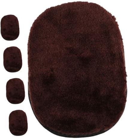 SAFIGLE 5pcs Multi-purpose Shoe Cleaning Mitts Shoe Polish Gloves Faux Wool for