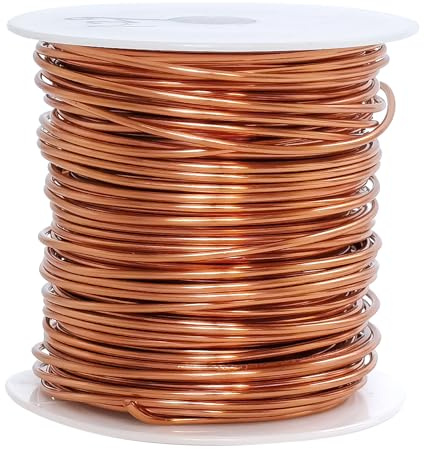 CREATZONE 65.5 Pieds De Fils De Cuivre Résistants Au Ternissement, Calibre 16, Fils Pour La Fabrication De Bijoux, Le Filage Et L'artisanat (Cuivre)