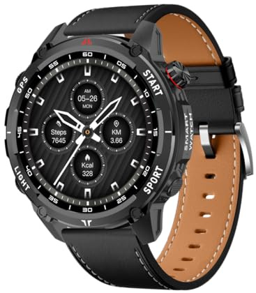 CHILEAF Smart Watch for Men Women, Bluetooth Call, 1.43 Inch Touchscreen Fitness Tracker with Heart Rate, SpO2, Sleep Monitoring, Sports Smartwatch with GPS, Multiple Sport Modes, IP68 Waterproof