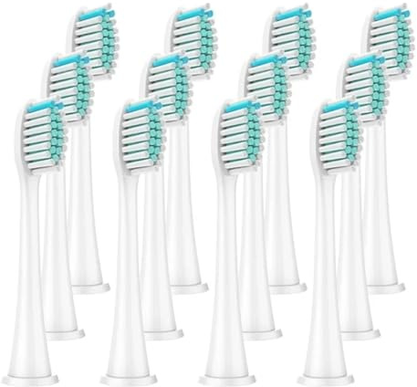 4/8/12/16 têtes de brosse de rechange, compatibles avec les manches de brosse à dents électriques Philips et autres marques à clipser.(12pcs white)