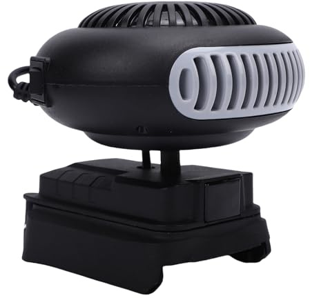 Thonlai Battery Powered Space Heater, 170W Cordless Electric Heater with 2 Temperature Gears and Dual USB Ports, for 18V 20V Lithium Ion Battery Fit for 48-11-1820