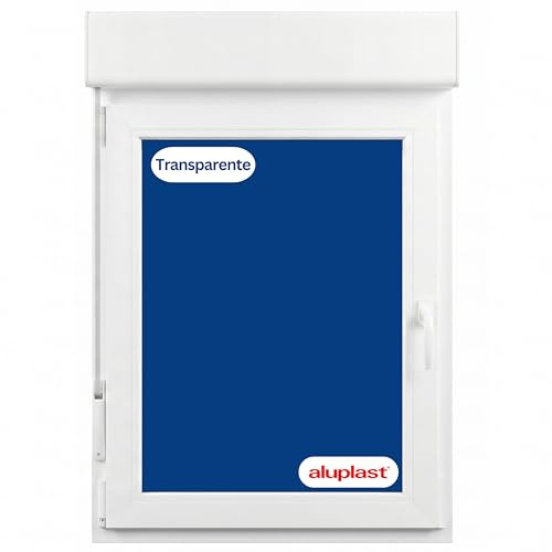 Winwindo - Ventana PVC Reforzada con Persiana | 70x115,5 | Oscilobatiente Izquierda | Cristal Climalit Transparente | Perfil Aluplast | Blanca | No amarillea, Ruido <45db, Aislamiento Térmico | 24/48h