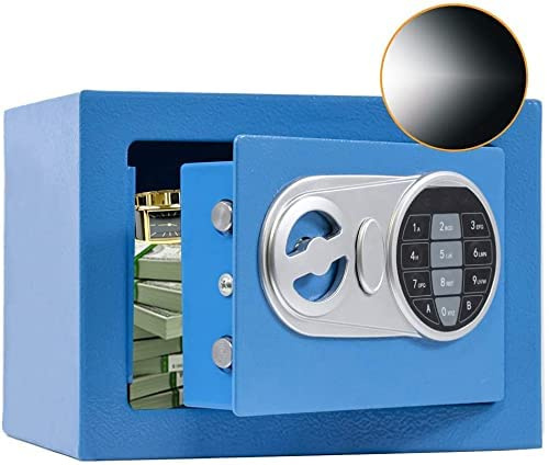 Caja Fuerte y Duradera para gabinete de Agua contra Incendios, Caja Fuerte con Sensor de Seguridad, pequeño Teclado Digital electrónico, Dinero de construcción de Acero con Cerradura, Caja Fuerte