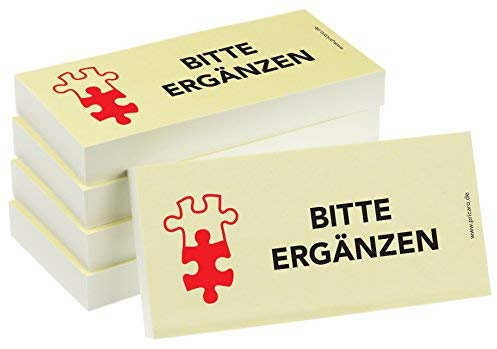 PRICARO Haftnotizen Bitte ergänzen, 100 Blatt, 5 Stück