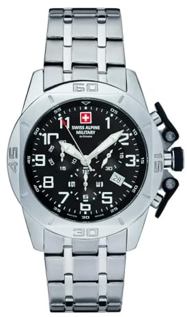 Swiss Alpine Military by Grovana Herren-Armbanduhr Chronograph 7063 Edelstahl 10 ATM