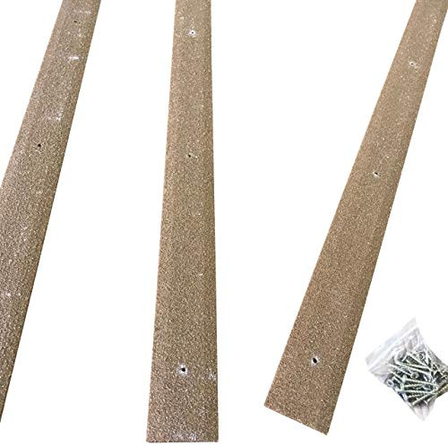 Lot de 20 bandes antidérapantes pour terrasse - 50 mm x 1200 mm - Composites GRP (marron)