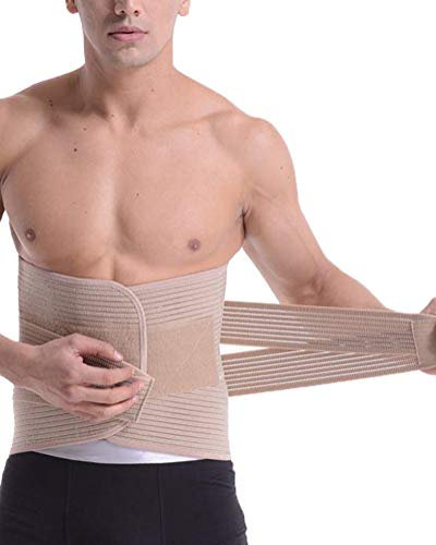 Bauchweggürtel Bauchgürtel, Taille Trimmer Sport Powergürtel Waisttrainer, Schwitzgürtel, Hot Sauna Belt, Bauch Fett Weg Gürtel, Bauchgurt für Damen und Männer Korsett Gürtel Fitnessgürtel Khaki M